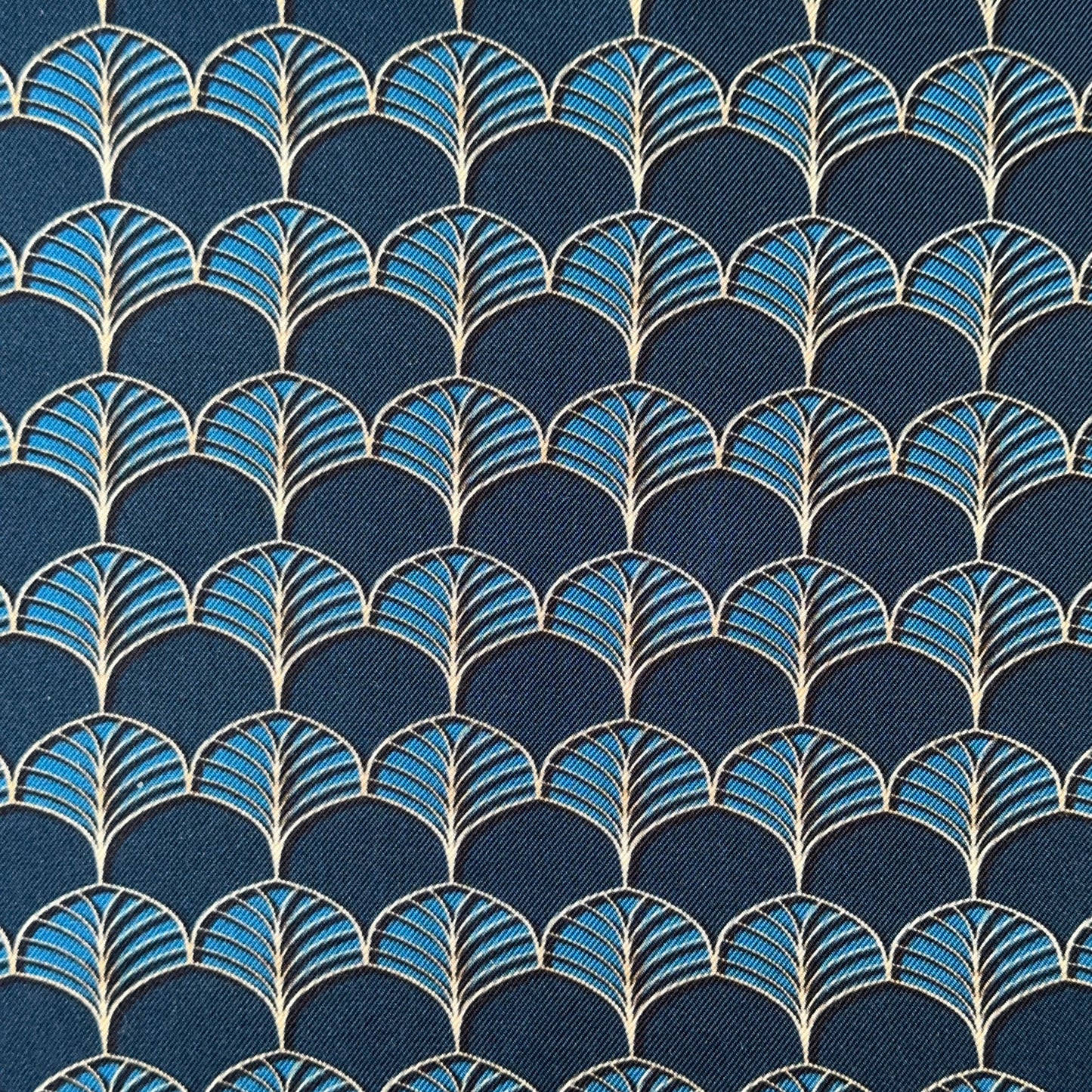 DECO RADIANCE | Navy Blue and Gold | Luxury Silk Pocket Square