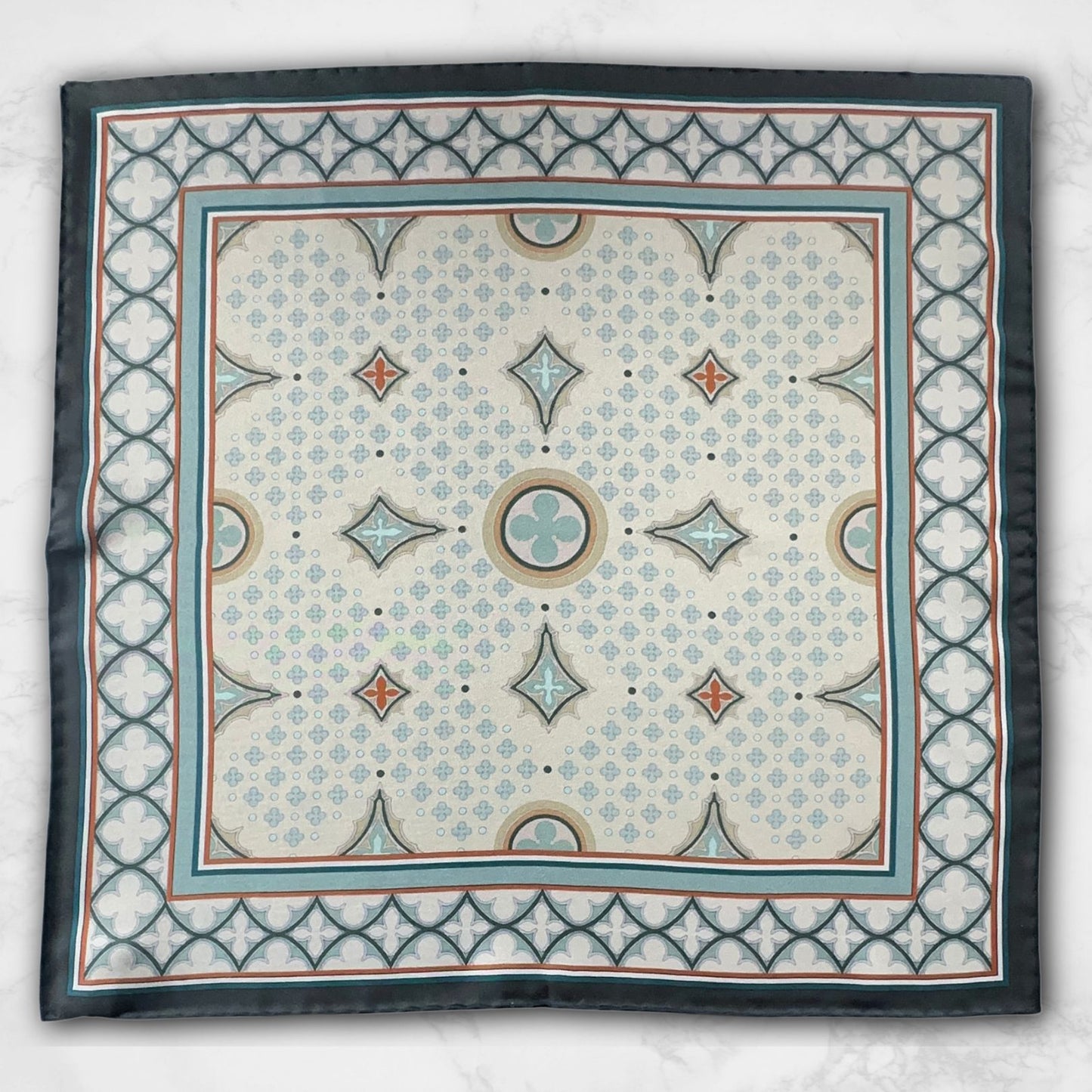 THE VENETIAN | Olive Green and Sandstone | Silk Neckerchief