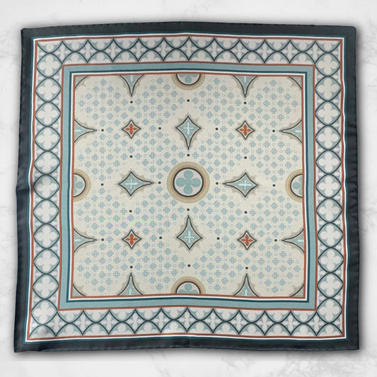 THE VENETIAN | Olive Green and Sandstone | Silk Neckerchief