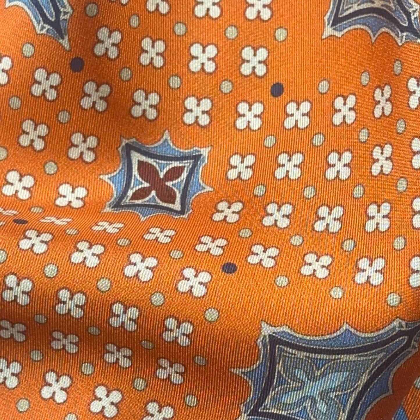 THE VENETIAN | Crimson Red and Orange | Silk Neckerchief