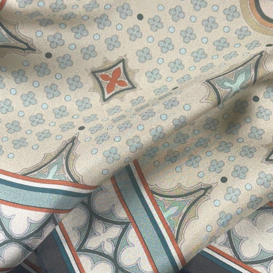 THE VENETIAN | Olive Green and Sandstone | Luxury Silk Pocket Square